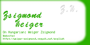 zsigmond weiger business card